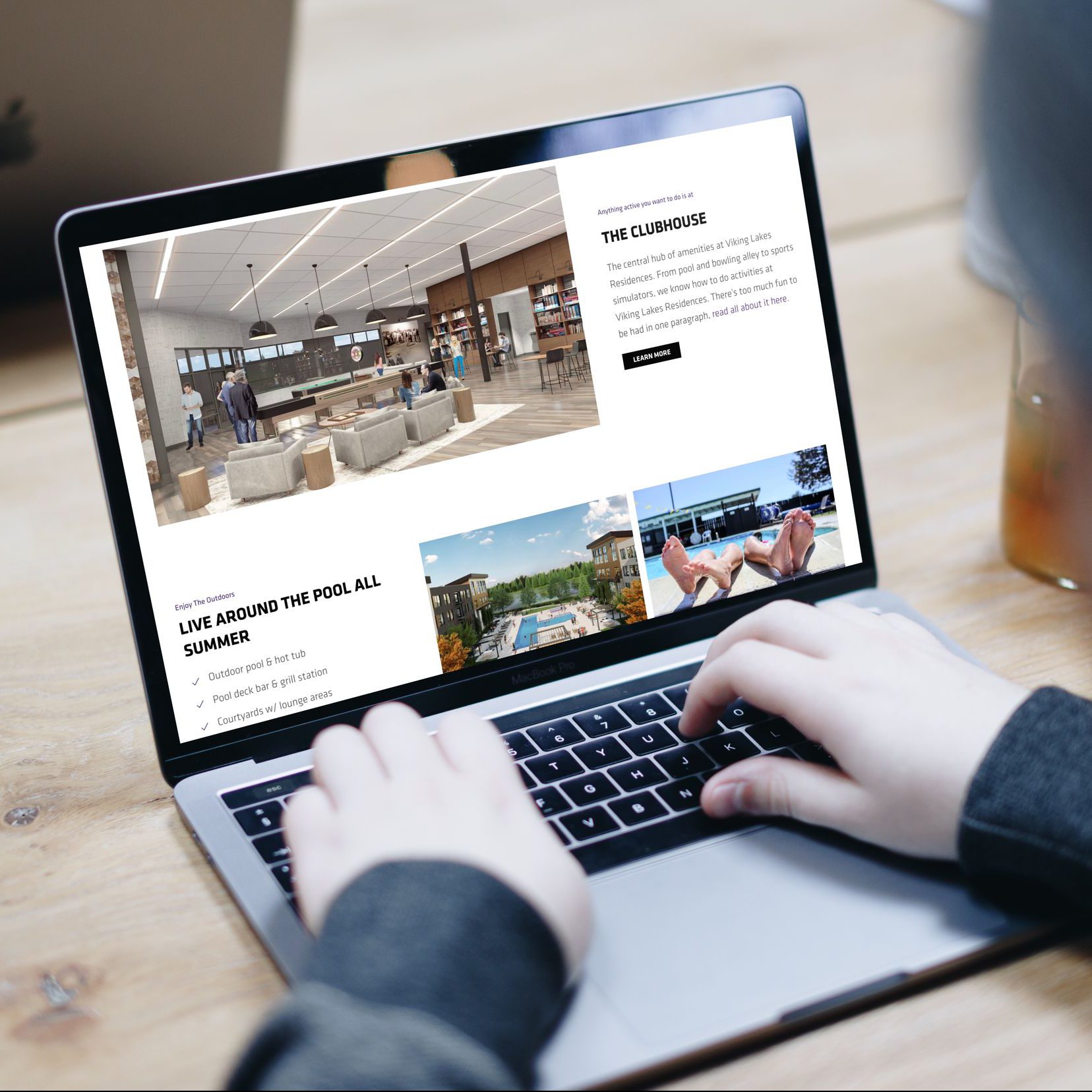 Viking Lakes Residences Website Mockup